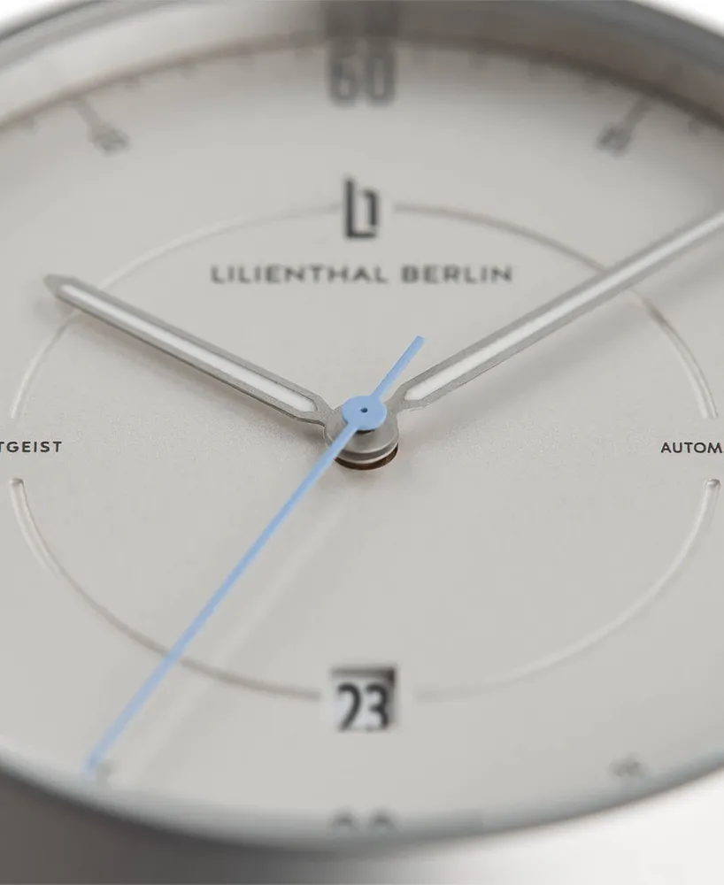 Lilienthal Berlin Zeitgeist Automatik Silver Steel Mesh Watch 42mm