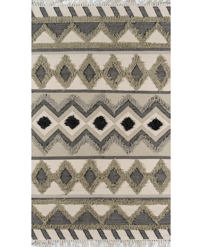 Novogratz Indio Ind-4 Sage 2'3" x 7'10" Runner Area Rug