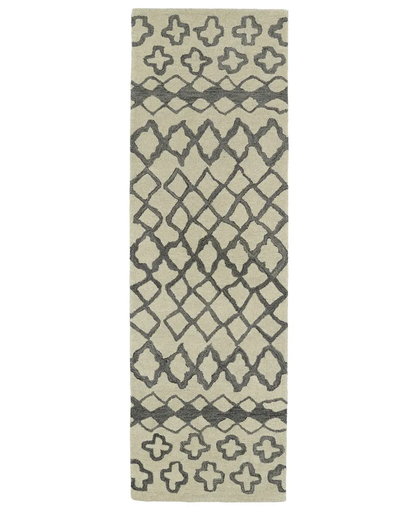 Kaleen Casablanca CAS01-75 Gray 3' x 10' Runner Rug