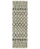 Kaleen Casablanca CAS01-75 Gray 3' x 10' Runner Rug