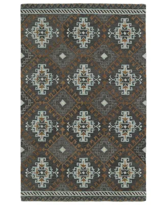 Kaleen Global Inspirations GLB07-75 Gray 5' x 7'9" Area Rug