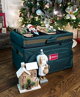 TreeKeeper Christmas Ornament Storage Box with Top Pocket