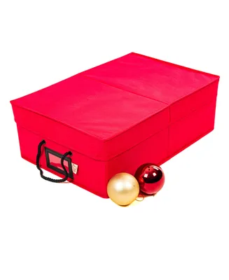 Santa's Bag 2 Tray Christmas Ornament Storage Box with Dividers