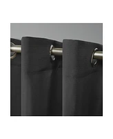 Exclusive Home Delano Heavyweight Textured Indoor/Outdoor Grommet Top Curtain Panel Pair