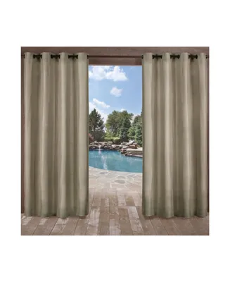 Exclusive Home Biscayne Indoor/Outdoor Grommet Top Curtain Panel Pair