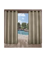 Exclusive Home Biscayne Indoor/Outdoor Grommet Top Curtain Panel Pair