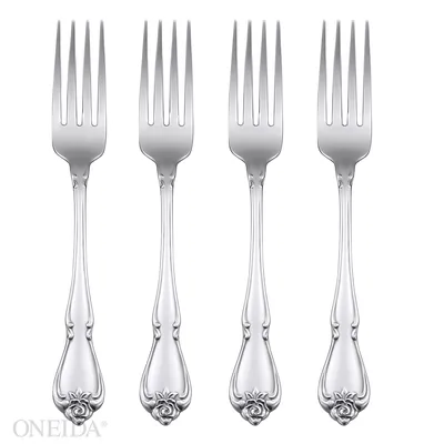 Oneida True Rose Set/4 Dinner Forks