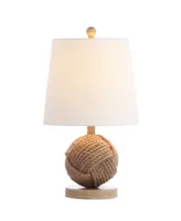 Jonathan Y Monkey Fist 18" Rope Ball Led Table Lamp