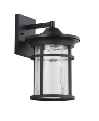 Jonathan Y Porto 14" Outdoor Wall Lantern Crackled Glass/Metal Integrated Led Sconce