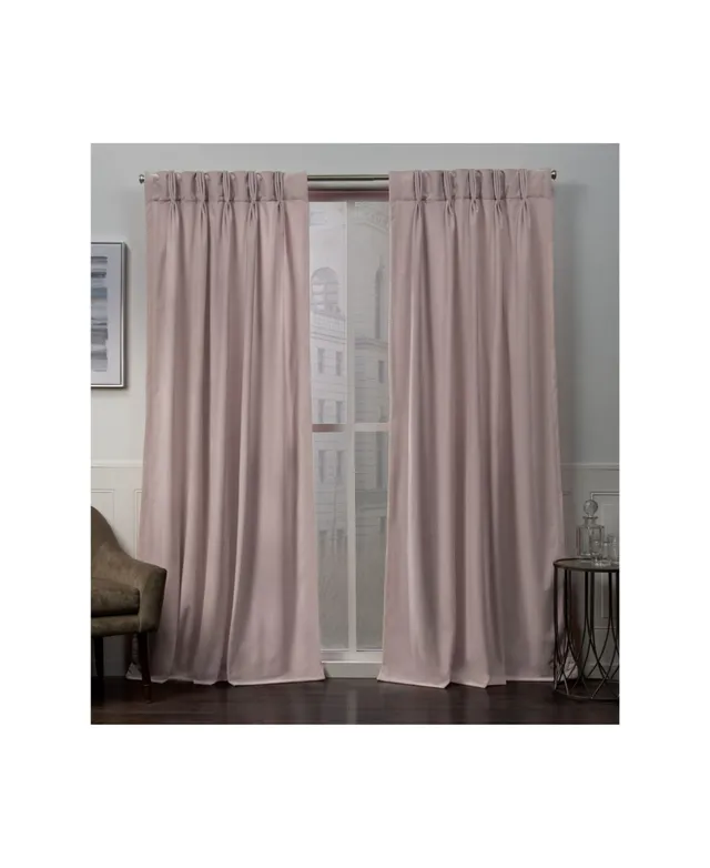 Exclusive Home Curtains Sateen Energy Saving Blackout Pinch Pleat Set of 2  Curtain Panel