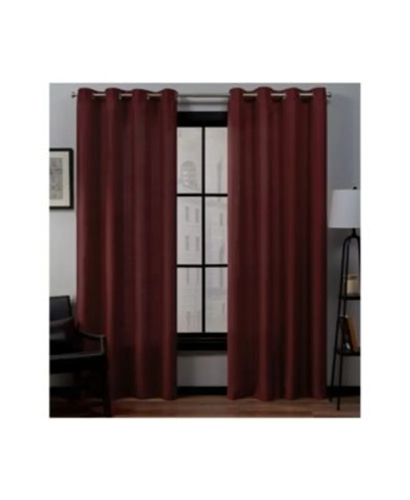 Exclusive Home Loha Linen Grommet Top Window Curtain Panel Pair