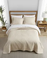 Tommy Bahama Solid White Reversible 2-Piece Twin Quilt Set