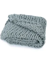 Cheer Collection Chunky Cable Knit Throw Blanket