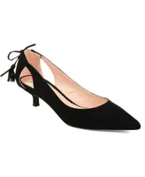 Journee Collection Women's Bindi Tie Detail Kitten Heel Pumps