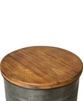 Glitzhome 2 Piece Storage Accent Stool Set