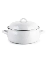 Golden Rabbit Solid White Enamelware Collection 4 Quart Dutch Oven