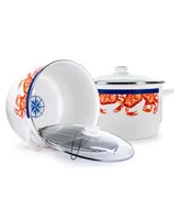 Golden Rabbit Crab House Enamelware Collection 18 Quart Stock Pot