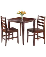 Kingsgate 3-Piece Dinning Table with 2 Hamilton Ladder Back Chairs