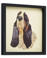 Empire Art Direct 'Basset Hound' Dimensional Collage Wall Art - 17'' x 17''