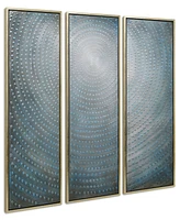 Empire Art Direct Concentric 3-Piece Textured Metallic Hand Painted Wall Art Set by Martin Edwards, 60" x 20" x 1.5"