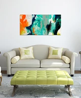 Empire Art Direct 'Tidal Abstract 2' Frameless Free Floating Tempered Glass Panel Graphic Wall Art - 24" x 48''