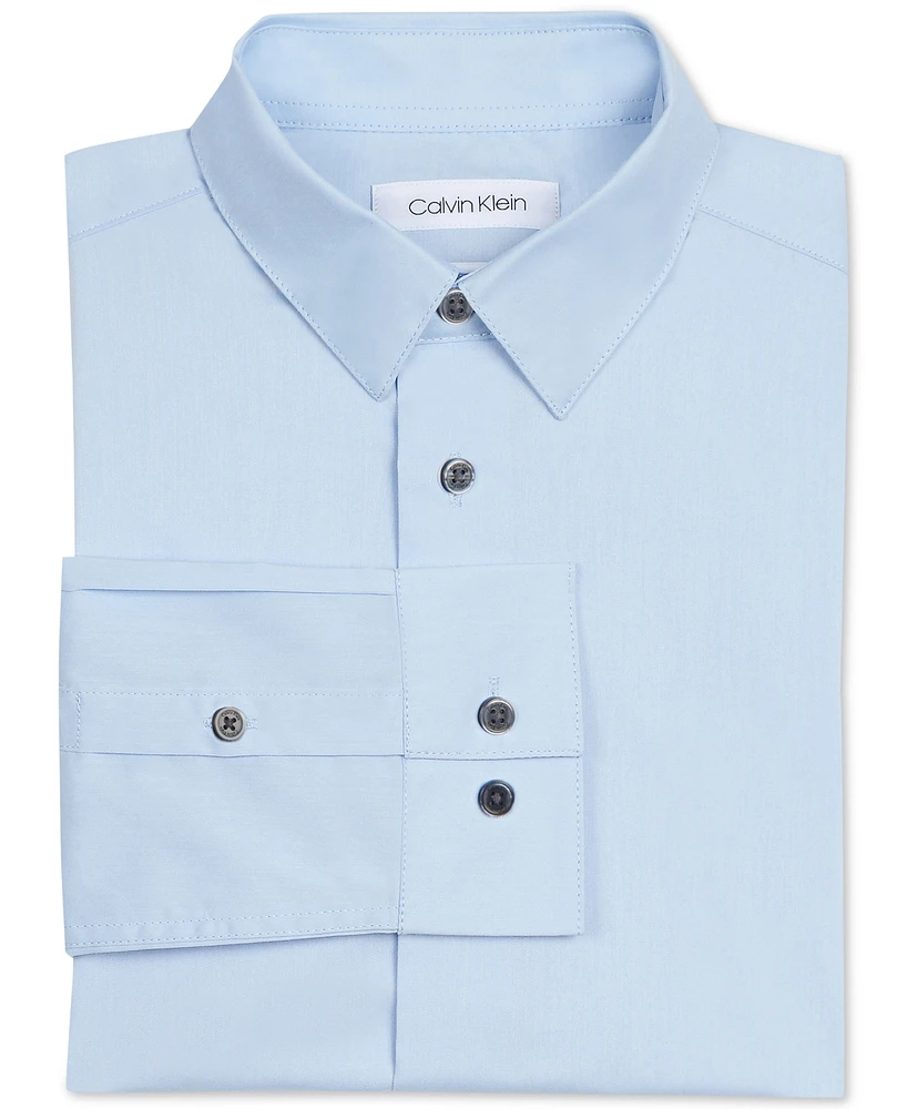 Calvin Klein Little Boys Solid Stretch Poplin Shirt