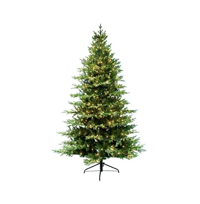 Puleo International ft. Pre-Lit Balsam Fir Artificial Christmas Tree with Ul-Listed Clear Lights