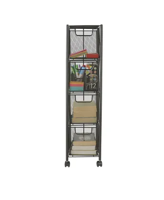 Mind Reader 4 Drawer Storage Cart, Heavy Duty Multi-Purpose Cart