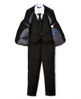 Perry Ellis Toddler Boy's 5-Piece Shirt, Tie, Jacket, Vest and Pants Solid Suit Set