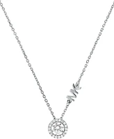 Michael Kors Sterling Silver Cubic Zirconia Pendant Necklace