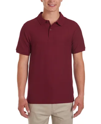 Nautica Young Men Uniform Short Sleeve Double Pique Polo