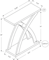 Monarch Specialties 32"L Hall Console Accent Table in Cappuccino