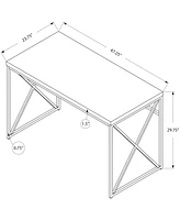 Monarch Specialties 48"L Computer Desk in Glossy White