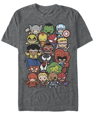 Marvel Men's Comic Collection Kawaii Dogpile Short Sleeve T-Shirt