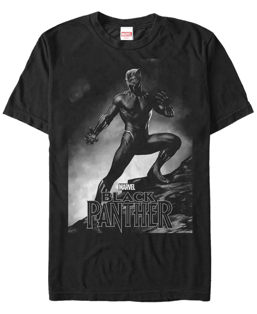 Marvel Men's Black Panther Posed Short Sleeve T-Shirt