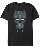 Marvel Men's Black Panther Sugar Skull Big Face Mask Short Sleeve T-Shirt