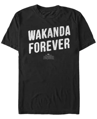 Marvel Men's Black Panther Distressed Painted Wakanda Forever Short Sleeve T-Shirt