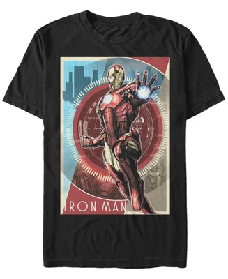 Marvel Men's Avengers Iron Man Power Poster Short Sleeve T-Shirt