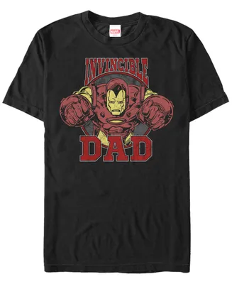 Marvel Men's Comic Collection Iron Man Invincible Dad Short Sleeve T-Shirt