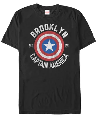Marvel Men's Comic Collection Captain America Shield Logo Short Sleeve T-Shirt