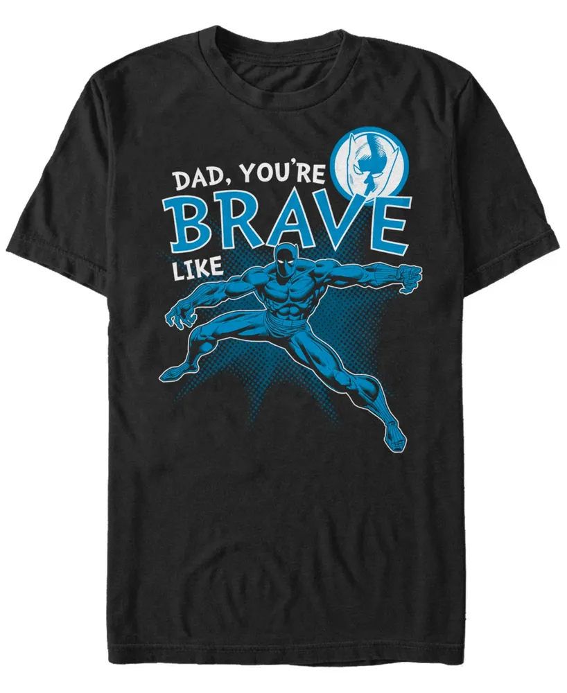 Marvel Men's Comic Collections Brave Like The Black Panther Short Sleeve T-Shirt
