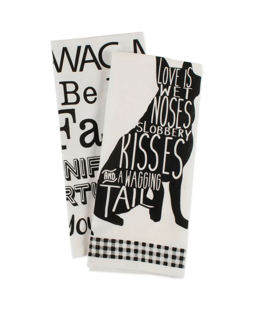 Design Imports Asst Dog Prints Dishtowel Set of 2