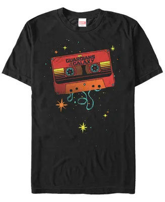 Marvel Men's Guardians of the Galaxy Star Lords Cassette Tape Short Sleeve T-Shirt