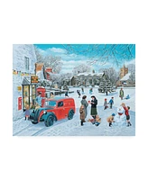 Trevor Mitchell A Village Christmas Canvas Art - 36.5" x 48"