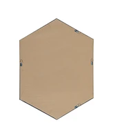 Kate and Laurel Rhodes Framed Hexagon Wall Mirror