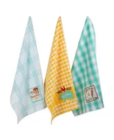 Design Imports Rise Shine Breakfast Embroidered Dishtowel Set of 3