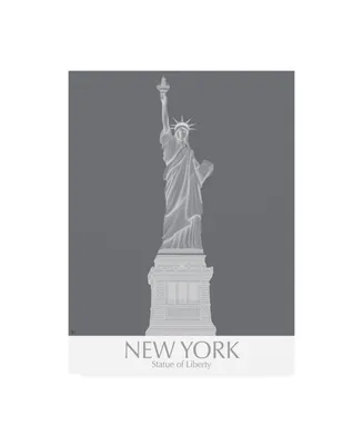 Fab Funky New York Statue of Liberty Monochrome Canvas Art