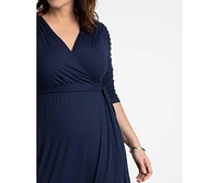 Kiyonna Plus Meadow Dream Maxi Wrap Dress