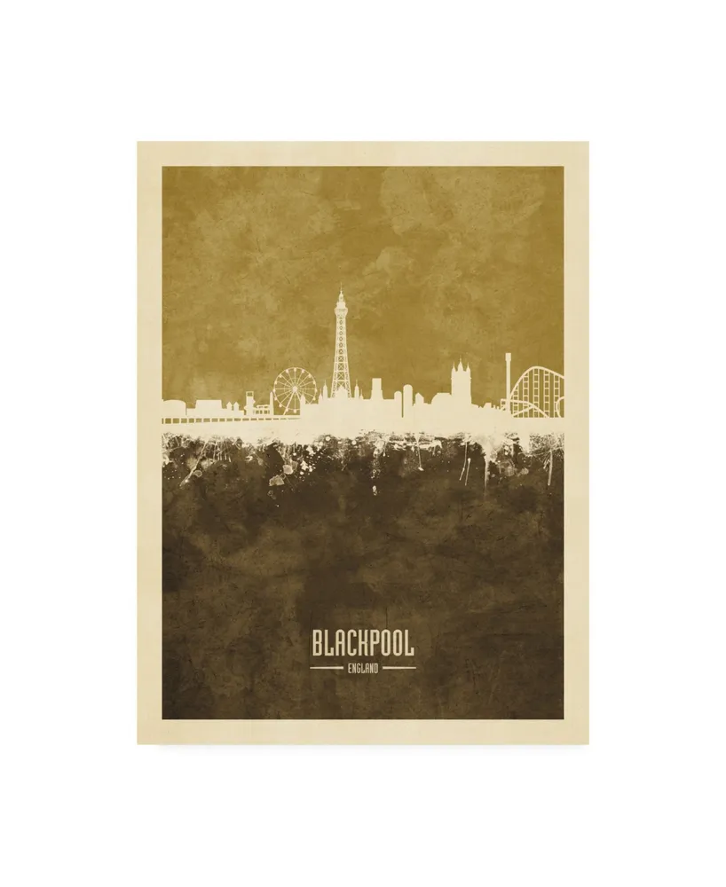 Michael Tompsett Blackpool England Skyline Canvas Art