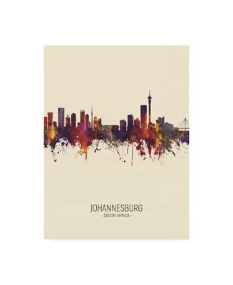 Michael Tompsett Johannesburg South Africa Skyline Portrait Iii Canvas Art